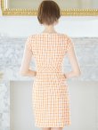 画像6: チェックツイードドレス/ジップアップ/半袖/ミニドレス/キャバドレス【XS-Mサイズ/1カラー】[OF03] 【YN】dzw (6)