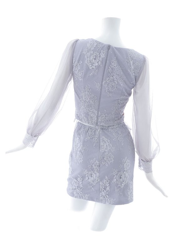 画像36: 【送料無料！】セットアップミニドレス/2ピース/チュール袖/キャバドレス/ワンカラー/谷間見せ/サイドシアー/レースアップ【XS-Lサイズ/4カラー】[OF03] 【YN】dzj (36)