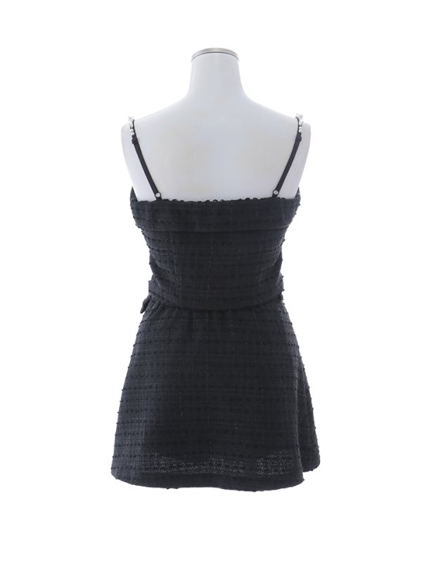 画像44: 【送料無料!】新色登場!ツイードセットアップキャミドレス/2ピース/リボン/パール/ジップ/チェーン/キャバドレス/ミニドレス【XS-Lサイズ/5カラー】[OF03] 【YN】dzw【一部予約商品/12月上旬発送予定】 (44)