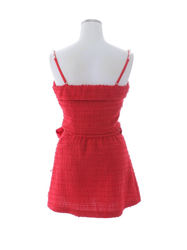 画像44: 【送料無料!】新色登場!ツイードセットアップキャミドレス/2ピース/リボン/パール/ジップ/チェーン/キャバドレス/ミニドレス【XS-Lサイズ/5カラー】[OF03] 【YN】dzw【一部予約商品/12月上旬発送予定】 (44)