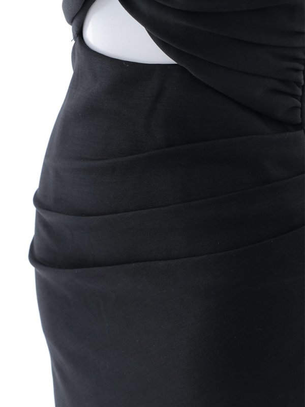 画像21: 送料無料！ツイストデコルテドレス/ビジュー/ノースリーブ/オープンカット/シアー/スリット/透け/谷間見せ/背中見せ/無地/ストレッチ/ミニドレス/キャバドレス【XS-Mサイズ/2カラー】[OF03] 【YN】dzj【一部予約商品/1月中旬発送予定】 (21)