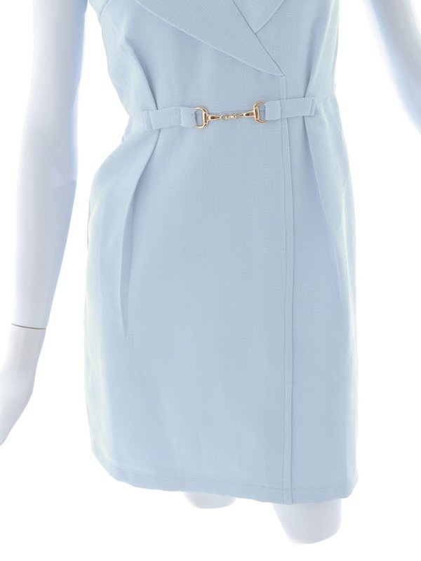 画像14: ジャケットワンピ/ベルト/トレンチ/谷間見せ/背中隠し/ミニドレス/キャバドレス【S-Lサイズ/1カラー】[OF03] 【YN】dzw (14)