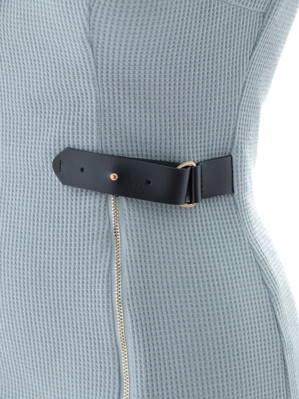 画像17: ワッフルノースリーブドレス/ジップ/谷間見せ/背中隠し/ミニドレス/キャバドレス【XS-Mサイズ/1カラー】[OF03] 【YN】dzj (17)