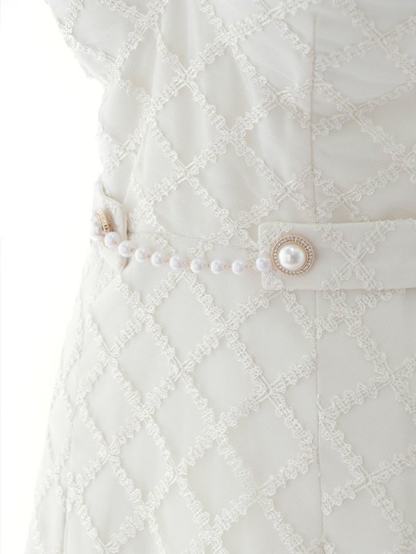 画像16: 【ウィンターセール！】SALE!ビジューキャミソールワンピースドレス/刺繍レース/プリーツ/谷間見せ/背中見せ/ミニドレス/キャバドレス【XS-Mサイズ/1カラー】[OF03] 【YN】dzc (16)