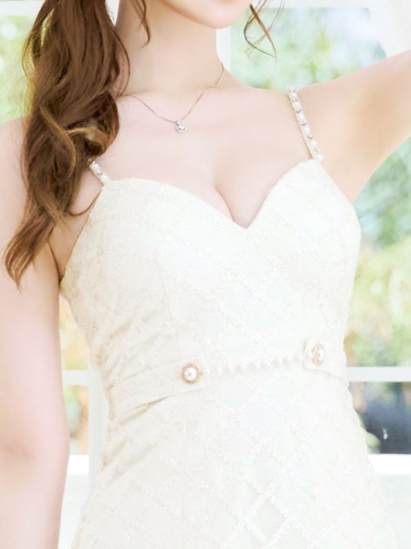 画像6: 【送料無料！】【sifeel/シフィール】ビジューキャミソールワンピースドレス/刺繍レース/プリーツ/谷間見せ/背中見せ/ミディアムドレス/キャバドレス【S-Mサイズ/3カラー】[OF03-X] 【YN】dzc (6)