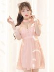 画像17: シフォンワンピースドレス/レイヤード/透け感/谷間見せ/背中隠し/ミニドレス/キャバドレス【S-Mサイズ/2カラー】[OF03] 【YN】dzw (17)