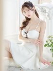 画像1: 【春の大感謝セール】フロントリボンキャミソールフレアドレス/ビジュー/谷間見せ/背中見せ/ミニドレス/キャバドレス【XS-Mサイズ/1カラー】[OF03] 【YN】dzk (1)