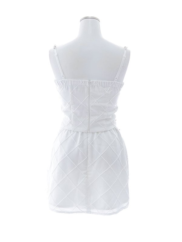 画像20: 【送料無料！】キャミソールドレス/セットアップ/リボン/ビジュー/谷間見せ/背中見せ/ミニドレス/キャバドレス【XS-Mサイズ/2カラー】[OF03-U] 【YN】dzk (20)