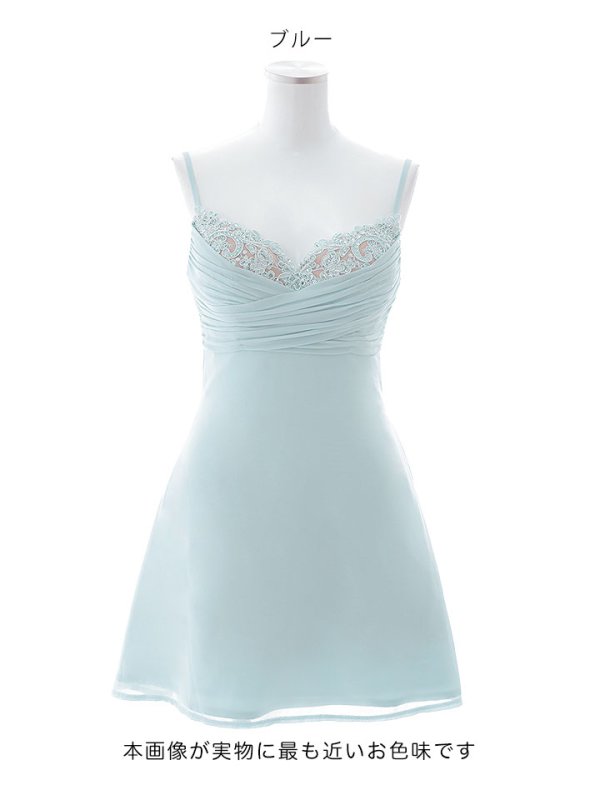 画像12: 【送料無料!】キャミソールワンピースドレス/ノースリーブ/スパンコール/刺繍/Aライン/谷間見せ/背中見せ/ミニドレス/キャバドレス【XS-Mサイズ/1カラー】[OF03-U]【YN】dzw (12)