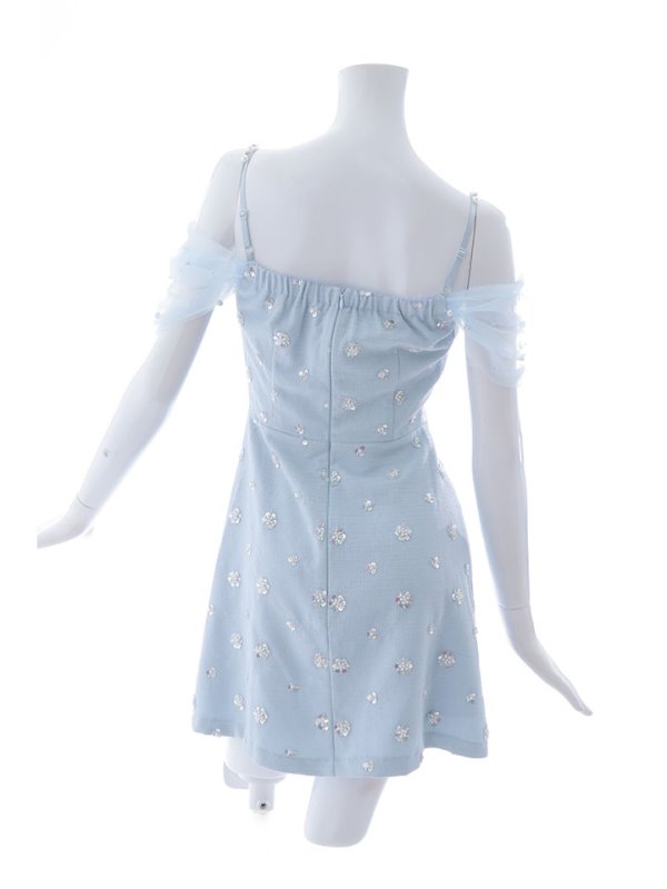 画像30: 【送料無料!】新色登場！オフショルワンピースドレス/パール/スパンコール/谷間見せ/背中見せ/Aライン/ミニドレス /キャバドレス【XS-Lサイズ/3カラー】[OF03-X] 【YN】dzc (30)