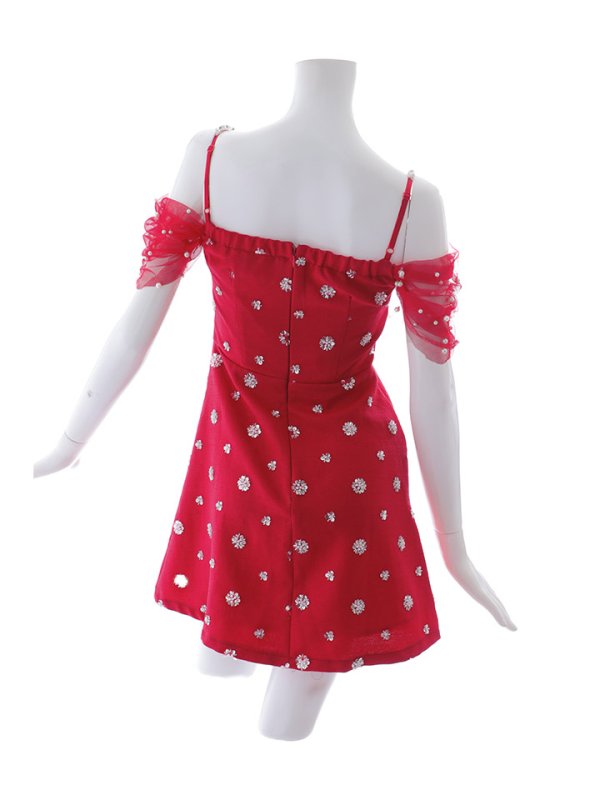 画像29: 【送料無料!】新色登場！オフショルワンピースドレス/パール/スパンコール/谷間見せ/背中見せ/Aライン/ミニドレス /キャバドレス【XS-Lサイズ/3カラー】[OF03-X] 【YN】dzc (29)