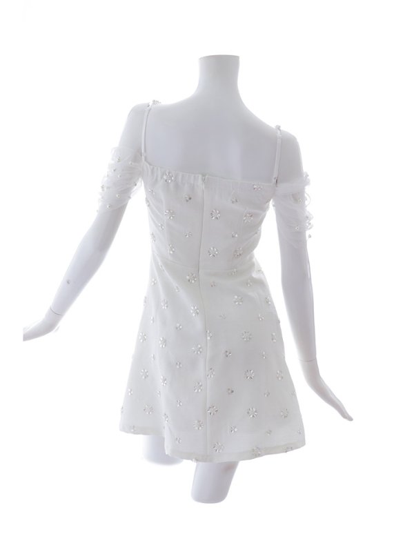 画像28: 【送料無料!】新色登場！オフショルワンピースドレス/パール/スパンコール/谷間見せ/背中見せ/Aライン/ミニドレス /キャバドレス【XS-Lサイズ/3カラー】[OF03-X] 【YN】dzc (28)