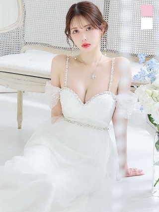 ホワイト（白）ロングドレス一覧 | キャバドレスの通販なら