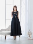 画像16: スパンコールレースワンピース/ノースリーブ/ボタン/布ベルト/ビジュー/バックル/谷間見せ/背中隠し/ロングドレス/キャバドレス【S-XLサイズ/2カラー】[OF03] 【YN】dzw (16)