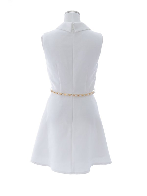 画像14: チェーンベルトシャツミニドレス/キャバドレス【XS-Mサイズ/1カラー】[OF03] 【YN】dzj (14)