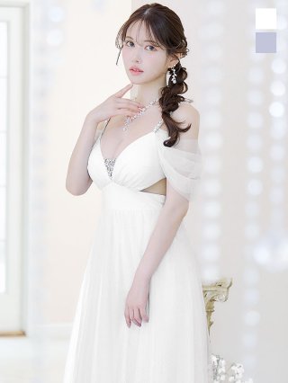 ホワイト（白）ロングドレス一覧 | キャバドレスの通販なら