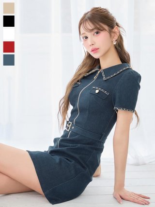 Sサイズ チェック柄フィット＆フレアドレス Jewelsキャバドレス・ナイトドレス ドレス/JEWELS】パターン：チェック柄 - ドレスショップ Jewels