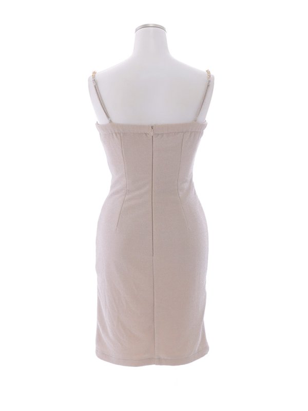 画像15: 【送料無料!】ゴージャスラメドレス/キャミソール/タック/チェーン/谷間見せ/背中見せ/ミニドレス/キャバドレス【XS-Mサイズ/1カラー】[OF03] 【YN】dzy (15)