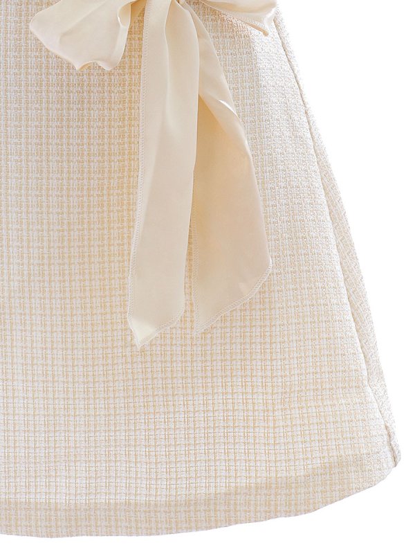 画像16: 【送料無料! 】ツイードセットアップドレス/2ピース/リボン/チェーン/ノースリーブ/Aライン/谷間見せ/背中隠し/ミニドレス/キャバドレス【XS-Lサイズ/1カラー】[OF03] 【YN】dzwv[OF03] 【YN】dzw (16)