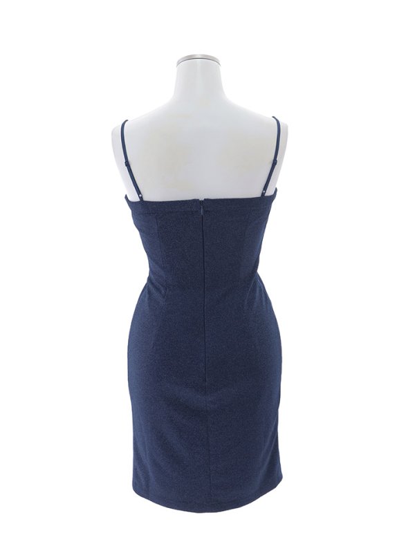 画像14: 【即日発送】送料無料！グリッターラメミニドレス/キャミ/スリット/谷間見せ/背中見せ/タイト/ミニドレス/キャバドレス 【XS-Mサイズ/1カラー】[OF03] 【YN】dzj (14)