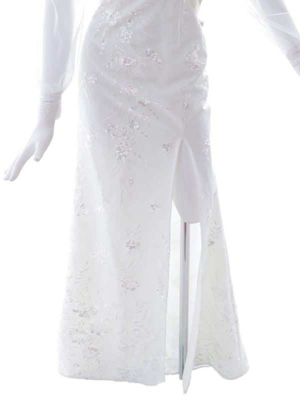 画像20: 【送料無料！】刺繍スパンコールドレス/パール/キャミ/チュール/スリット/谷間見せ/背中見せ/ロングドレス/キャバドレス【S-Lサイズ/2カラー】[OF03] 【YN】dzc (20)