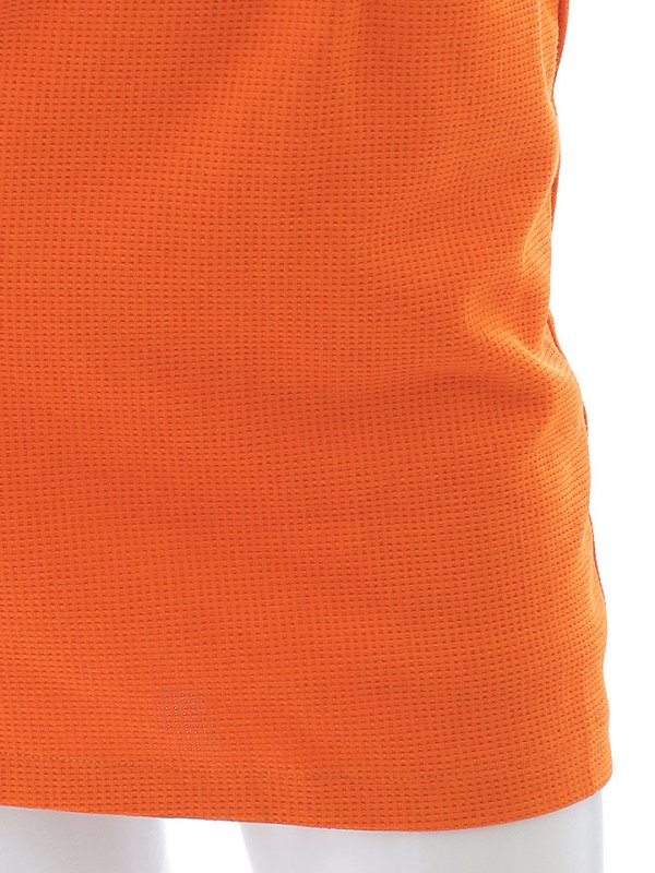 画像16: ワッフルテラコッタドレス/ジップアップ/ボリューム袖/オープンカット/谷間見せ/背中隠し/ミニドレス/キャバドレス【XS-XLサイズ/1カラー】[OF03] 【YN】dzwg (16)