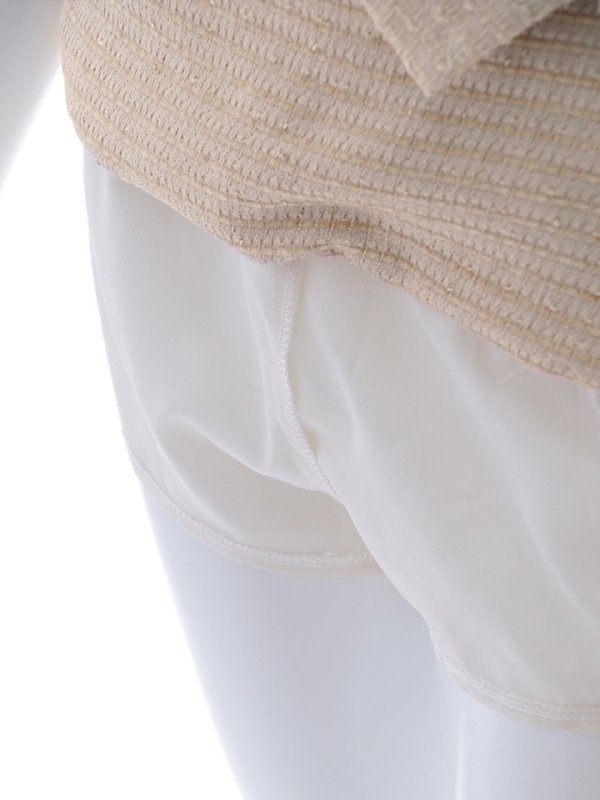 画像18: 送料無料！バイカラーツイードセットアップ/半袖/パイピング/ボタン/ジップアップ/タイト/谷間見せ/背中隠し/ミニドレス/キャバドレス【XS-Lサイズ/1カラー】[OF03] 【YN】dzwe【一部予約商品/2月上旬発送予定】 (18)