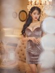 画像17: ブラックベロアドレス/リボン/ビジュー/谷間見せ/背中隠し/ミニドレス/キャバドレス【XS-Lサイズ/2カラー】[OF03] 【YN】dzcv (17)