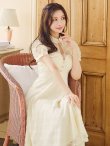 画像14: 【送料無料！】【sifeel/シフィール】シースルーチュールワンピース/半袖/襟付き/パールボタン/谷間見せ/背中隠し/ミディアムドレス/キャバドレス【S-Lサイズ/1カラー】[OF03] 【YN】dzw (14)