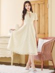 画像18: 【送料無料！】【sifeel/シフィール】シースルーチュールワンピース/半袖/襟付き/パールボタン/谷間見せ/背中隠し/ミディアムドレス/キャバドレス【S-Lサイズ/1カラー】[OF03] 【YN】dzw (18)
