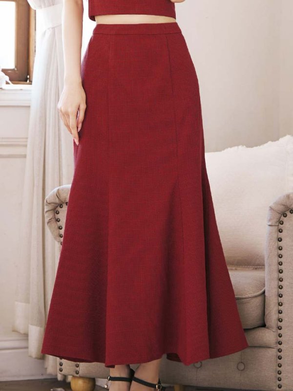 画像5: 【送料無料!】【sifeel/シフィール】ツイードロングセットアップ/ホルターネック/キャミ/パール紐/谷間見せ/背中隠し/ロングドレス/キャバドレス【S-Lサイズ/1カラー】[OF03]【YN】dzw (5)