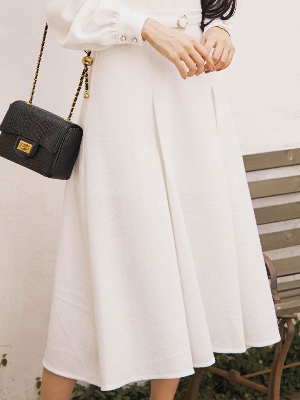 画像10: 【送料無料！】【sifeel/シフィール】ロングスリーブワンピースドレス/ツイード/襟付き/ベルト/ミディアムドレス/キャバドレス【S-Lサイズ/2カラー】[OF03] 【YN】dzj (10)