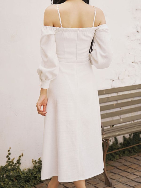 画像11: 【送料無料！】【sifeel/シフィール】ロングスリーブワンピースドレス/ツイード/襟付き/ベルト/ミディアムドレス/キャバドレス【S-Lサイズ/2カラー】[OF03] 【YN】dzj (11)