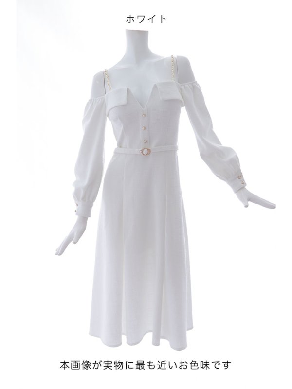 画像25: 【送料無料！】【sifeel/シフィール】ロングスリーブワンピースドレス/ツイード/襟付き/ベルト/ミディアムドレス/キャバドレス【S-Lサイズ/2カラー】[OF03] 【YN】dzj (25)