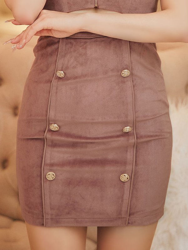 画像5: ウエストカットベルベットピンクドレス/キャバドレス【XS-Lサイズ/1カラー】[OF03] 【YN】dzw (5)