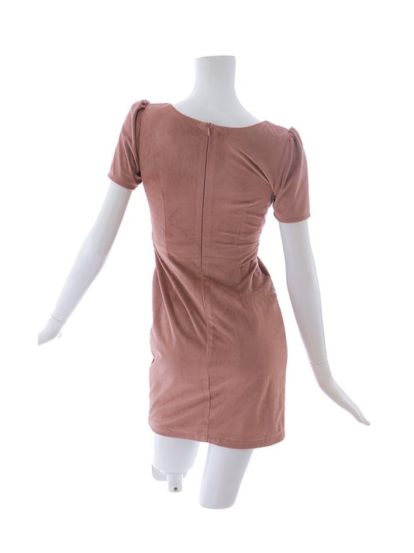 画像13: ウエストカットベルベットピンクドレス/キャバドレス【XS-Lサイズ/1カラー】[OF03] 【YN】dzw (13)