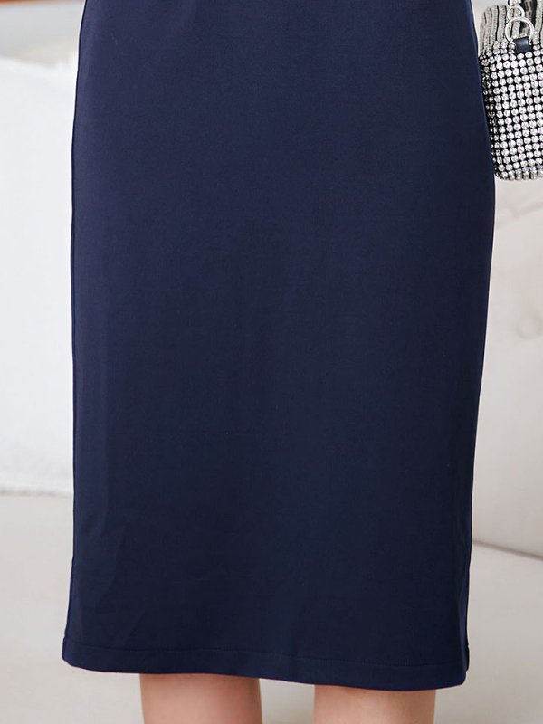 画像5: ミディアムキャミソールドレス/ツイストチェーン/胸元透け/シアー/谷間見せ/背中見せ/ミディアムドレス/キャバドレス【S-Lサイズ/1カラー】[OF03] 【YN】dzw (5)