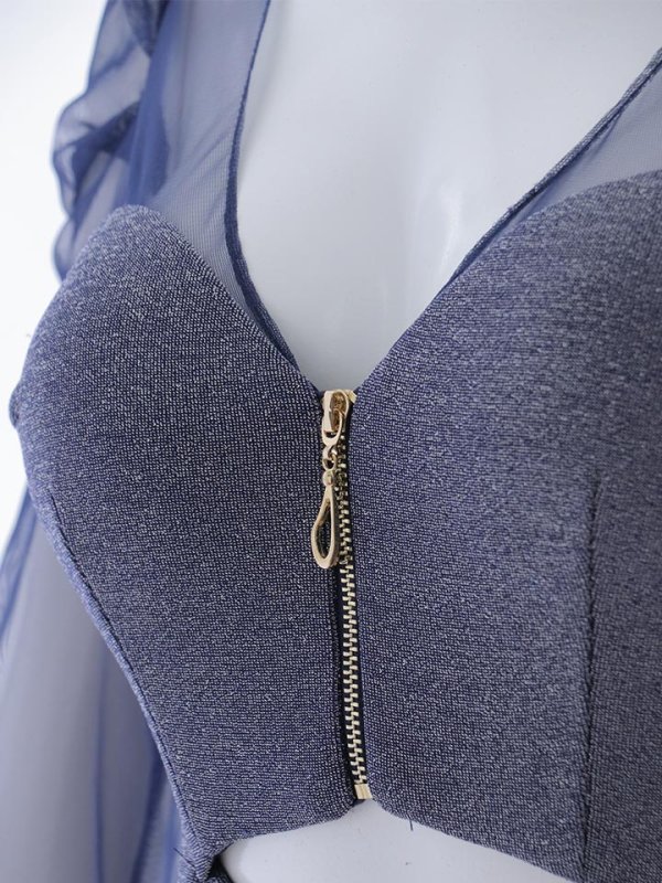 画像20: 再入荷!【送料無料！】シアースリーブタイトドレス/チェーン/フロントジップ/ラメ/ミニドレス/キャバドレス【XS-Mサイズ/2カラー】[OF03] 【YN】dzw (20)