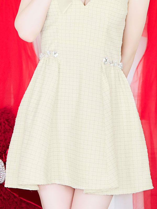 画像5: 【送料無料!】ワンピースキャミソールドレス/ノースリーブ/谷間見せ/背中見せ/ミニドレス/キャバドレス【XS-Lサイズ/1カラー】[OF03] 【YN】dzcv (5)