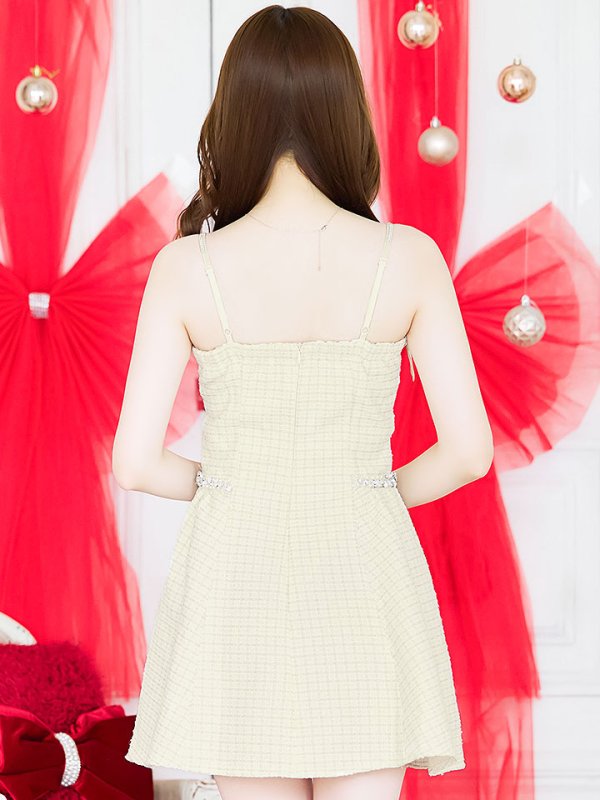 画像6: 【送料無料!】ワンピースキャミソールドレス/ノースリーブ/谷間見せ/背中見せ/ミニドレス/キャバドレス【XS-Lサイズ/1カラー】[OF03] 【YN】dzcv (6)