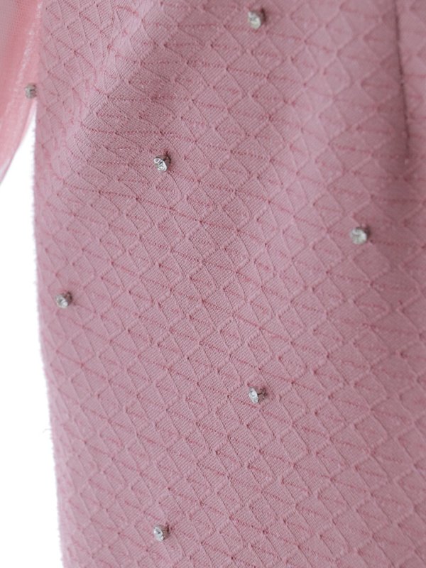 画像24: 【送料無料!】シアースリーブツイードドレス/ロングスリーブ/ビジュー /サイドスリット/谷間見せ/ミニドレス/キャバドレス【XS-XLサイズ/カラー】[OF03]【YN】dzku (24)