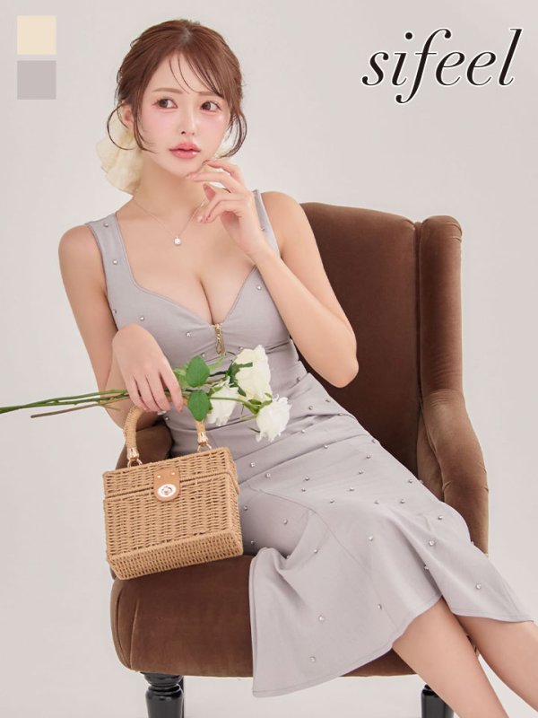 sifeel/シフィール】ビジューマーメイドミディアムドレス/キャバ