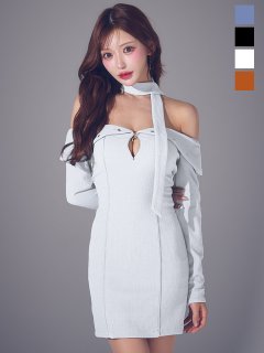 2WAYロングスリーブタイトミニドレス/キャバドレス