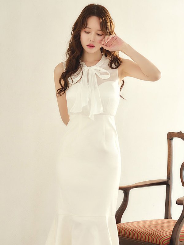 画像4: リボンマーメイドワンピースドレス/キャバドレス【S-Lサイズ/2カラー】[OF03]【YN】dzcLD (4)