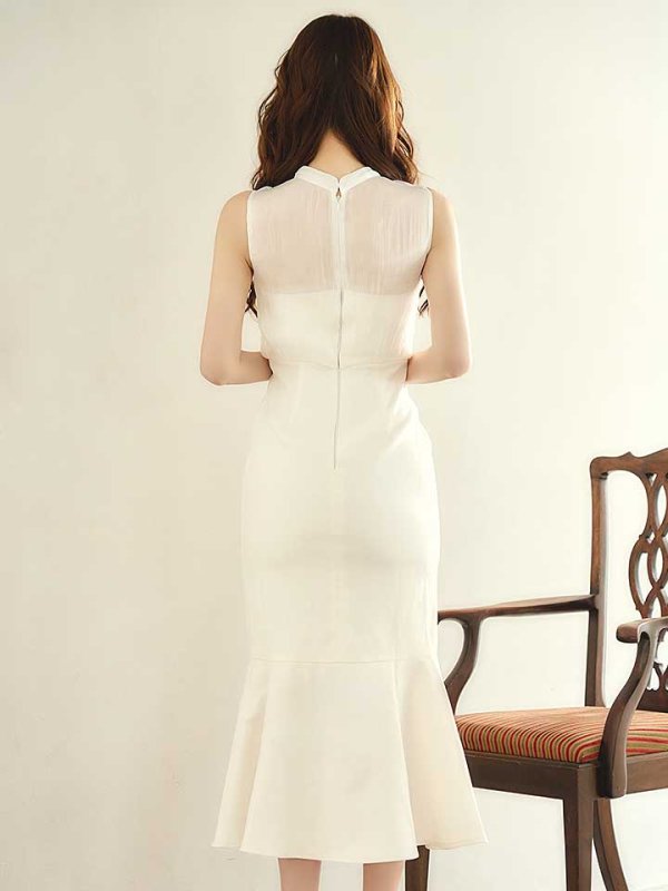 画像7: リボンマーメイドワンピースドレス/キャバドレス【S-Lサイズ/2カラー】[OF03]【YN】dzcLD (7)