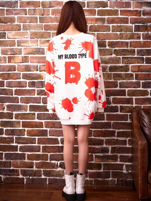 画像6: 【SALE!!】【即日発送】☆即日発送【ハロウィン】Myブラッドタイプ主張！インパクト大血液型トレーナーコスプレ「jSB1607」[HC03] (6)