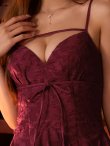 ワインレッド モデル：るりぴ　身長：165cm　着用サイズ：Sサイズ