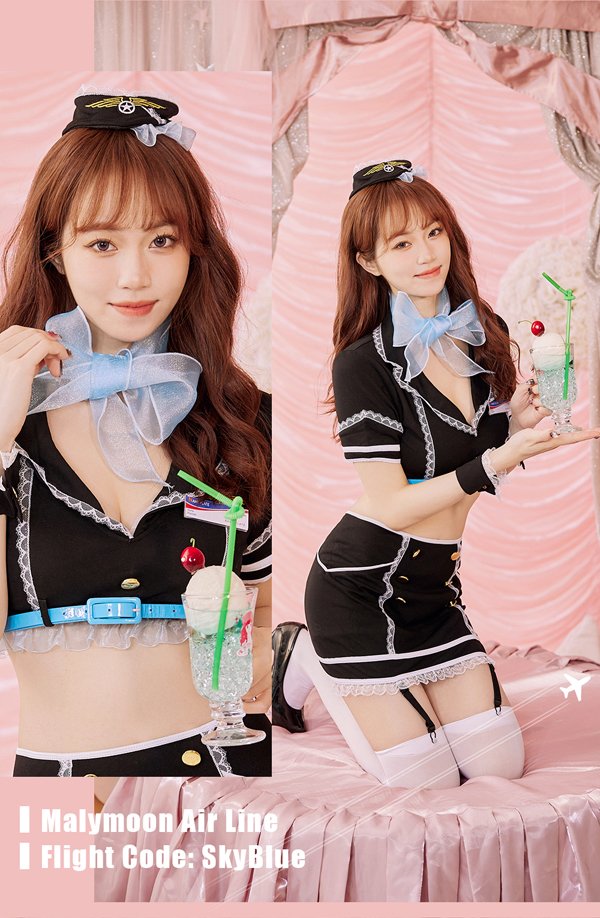 画像5: 【即日発送】ホットキャビンクルー【マリームーン】【ハロウィンコスプレ9点セット】【フリーサイズ/2カラー】[OF04] (5)