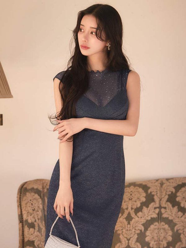 ネイビー モデル：ゆりお　身長：165cm　着用サイズ：Sサイズ