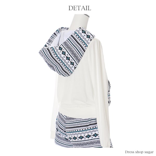 画像7: 【即日発送】【水着小物：ビーチウェア】エスニック柄セットアップ[YMT] (7)